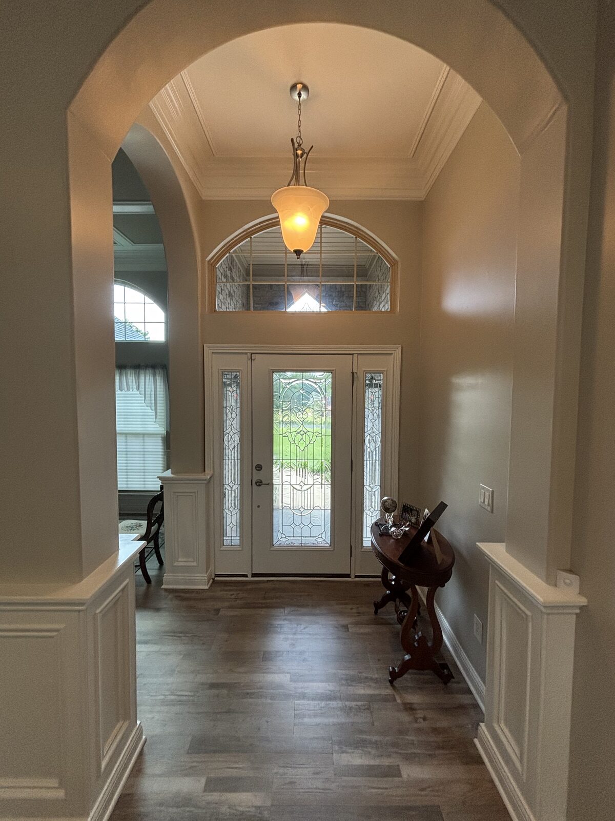 Entryway and foyer after interior painting in Cedar Pointe, Corydon IN
