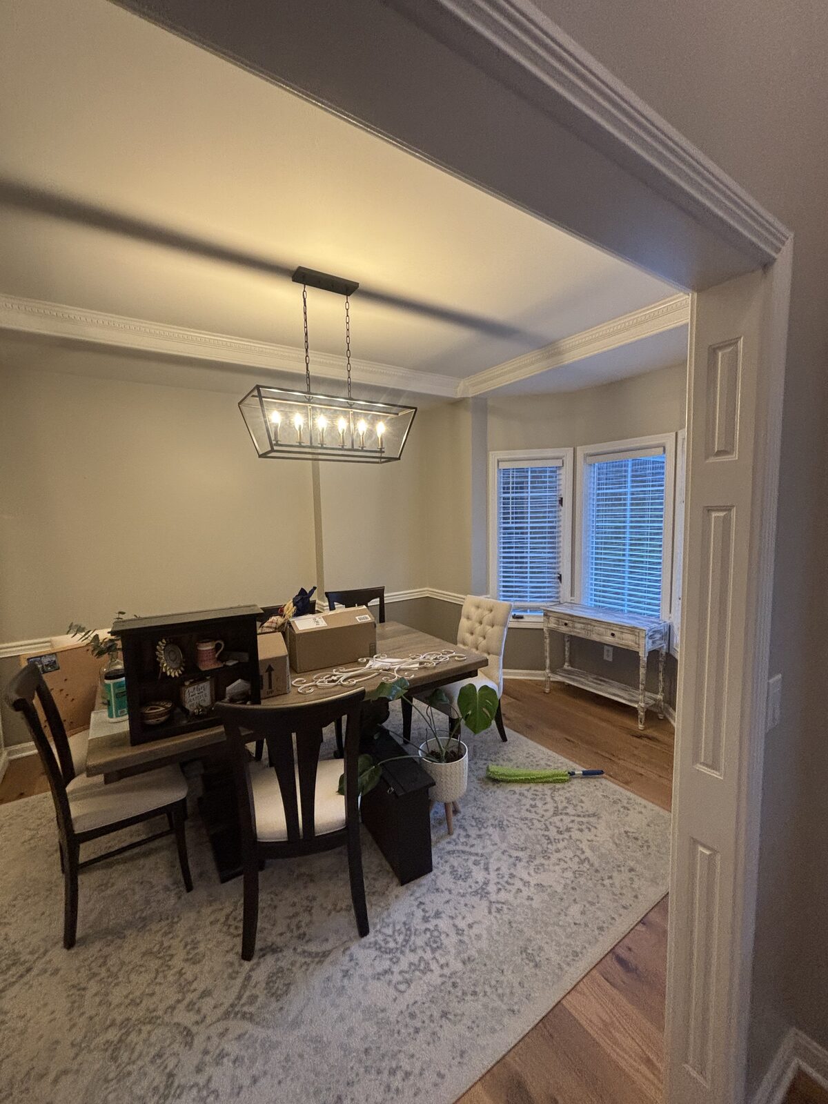 Dining room detail after interior painting in Plum Lake, Sellersburg IN